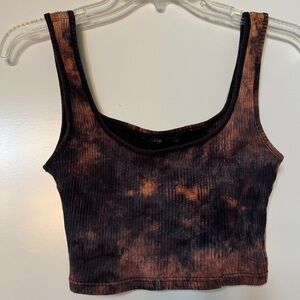 Tie-Dye Ribbed Crop Top